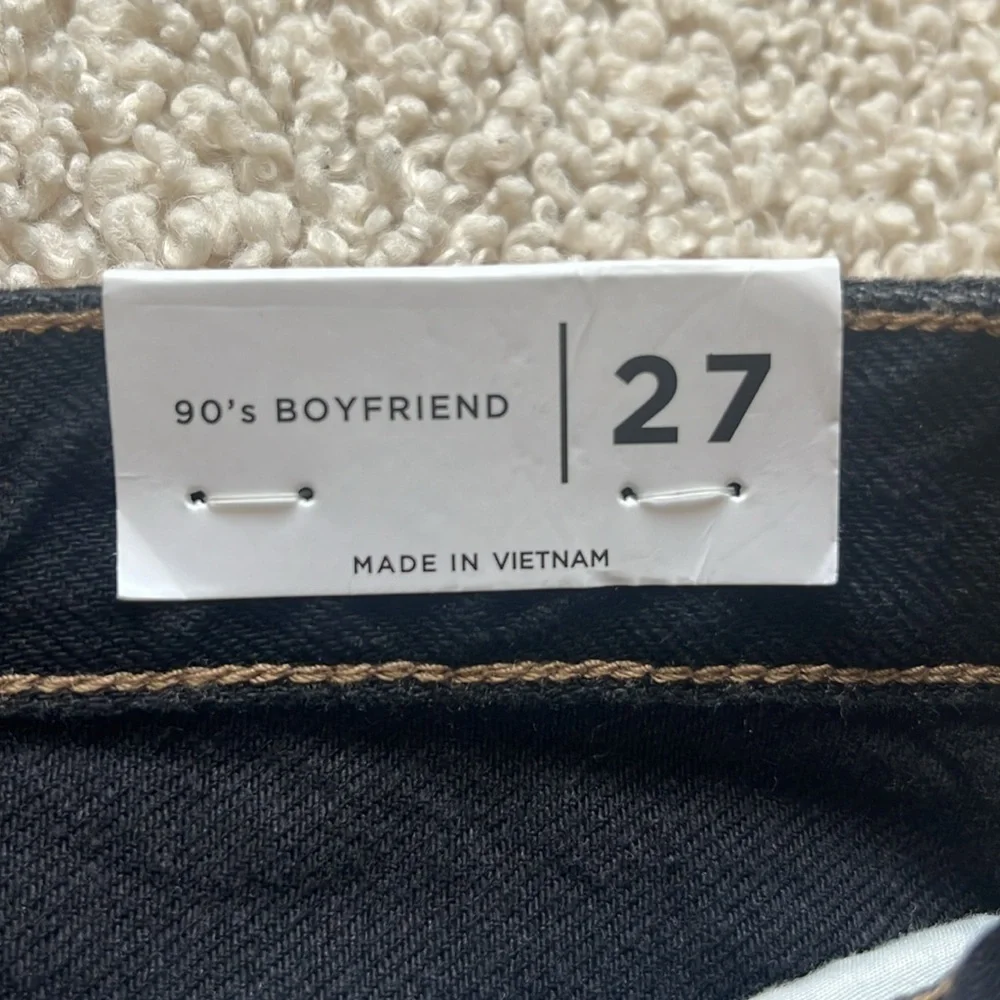 PACSUN Blue and Black Paneled Boyfriend High-Rise Jeans NWT Size 27
